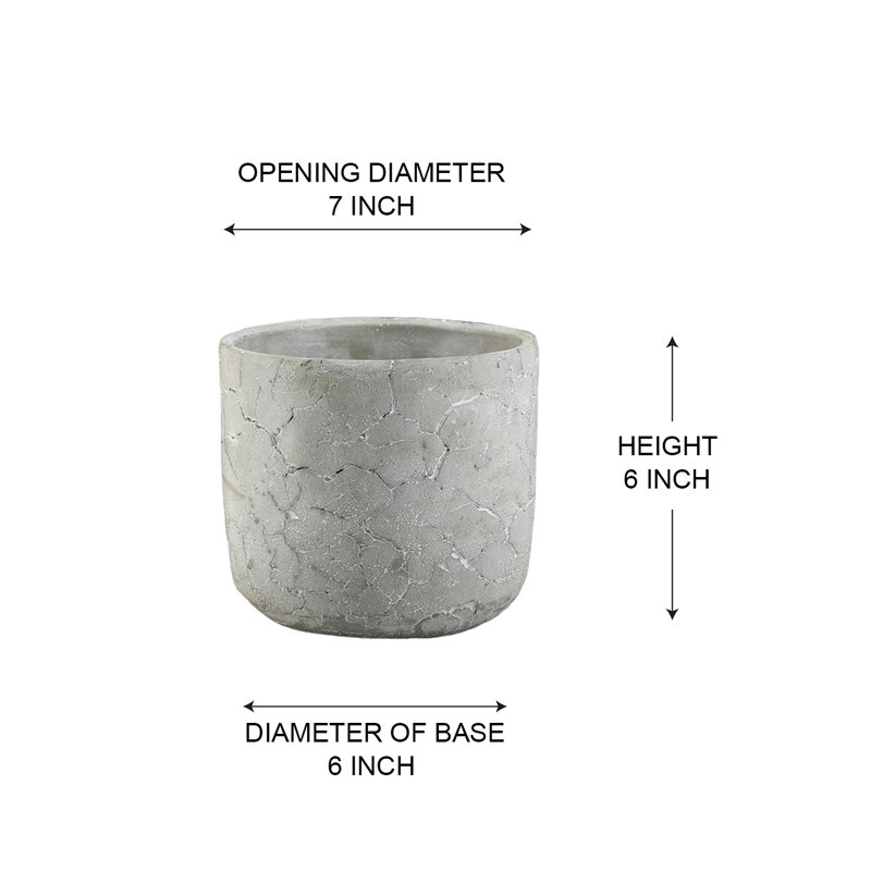  Vase en ciment Cracklestone Rustic