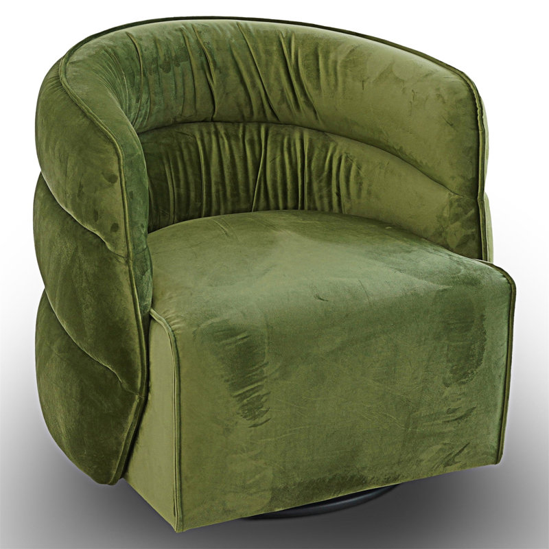 Chaise pivotante rembourrée, Vert