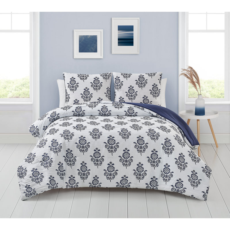 Minerva 3 Piece Reversible Comforter Set, Full Comforter + 2 Standard Shams