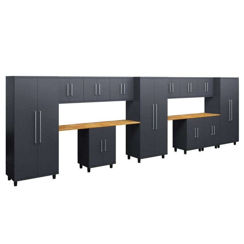 Ensemble 14 pièces Prestige: base et mur, Noir / brun