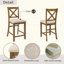 Ensemble de salle à manger 5 pièces à hauteur de comptoir - table carrée et 4 chaises à dossier en X, structure en bois massif, surface imperméable, assemblage facile - parfait pour les petits espaces, la cuisine, un appartement ou un coin-repas