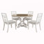 Table ronde extensible et 4 chaises rembourrées