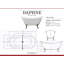 Daphne 69" x 30" Clawfoot Soaking Fibreglass Bathtub-44454084-44454088