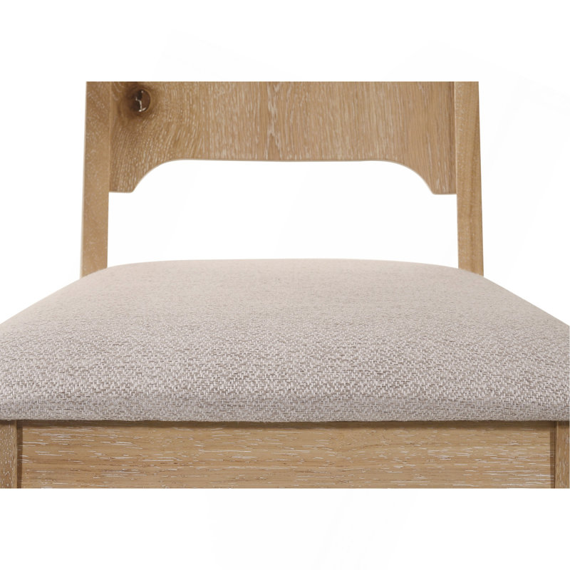 Ensemble de chaises de salle à manger rectangulaire en bois brun clair, 7 pièces : table, 6 chaises