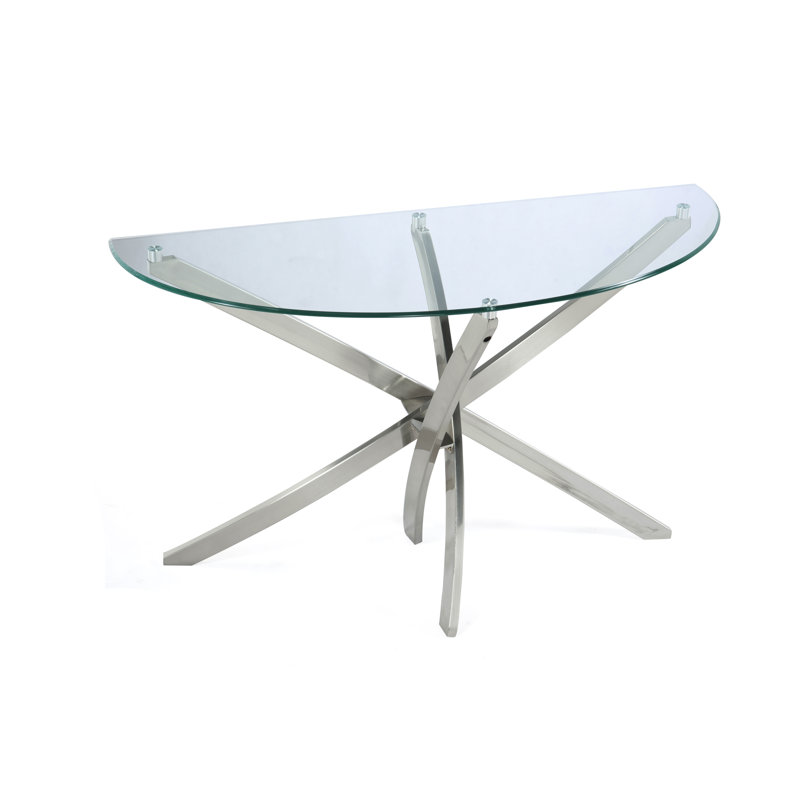 Ruka 48'' Glass Top Console Table