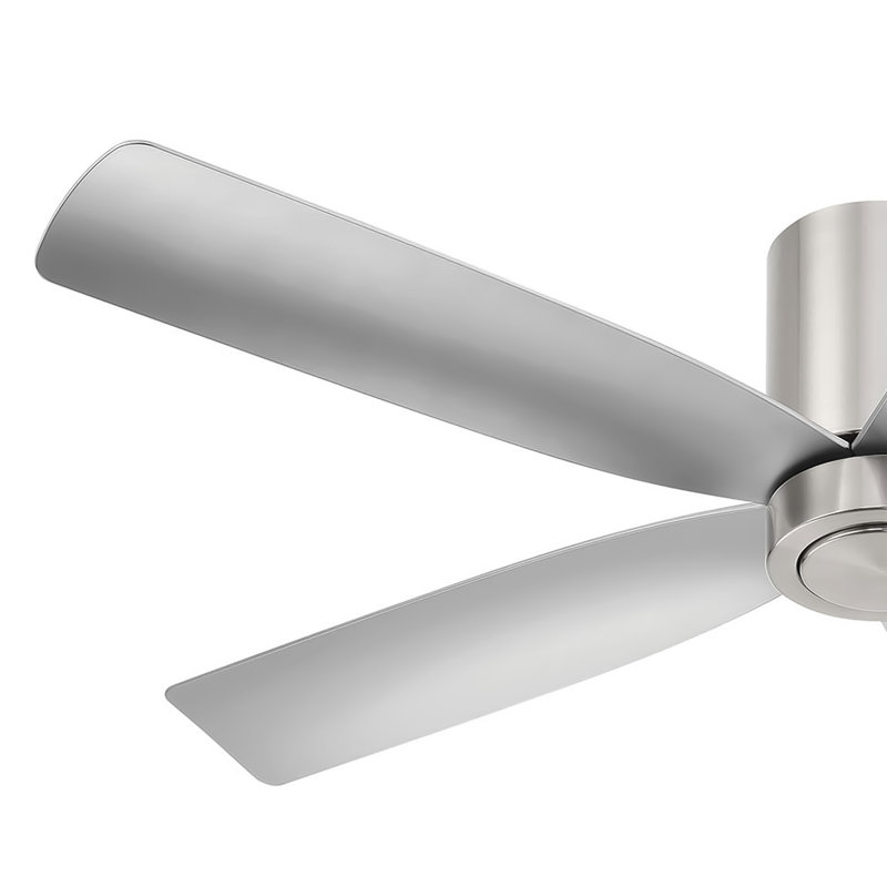 CORMAC 52 inch 5-Blade Hugger Ceiling Fan With Remote - (No Light), Brushed Nickel