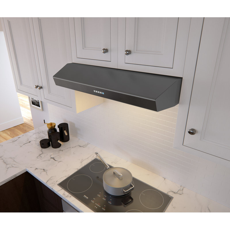 Zephyr Breeze II 30 in. 400 CFM Under Cabinet Range Hood with LED Lights, Black Stainless