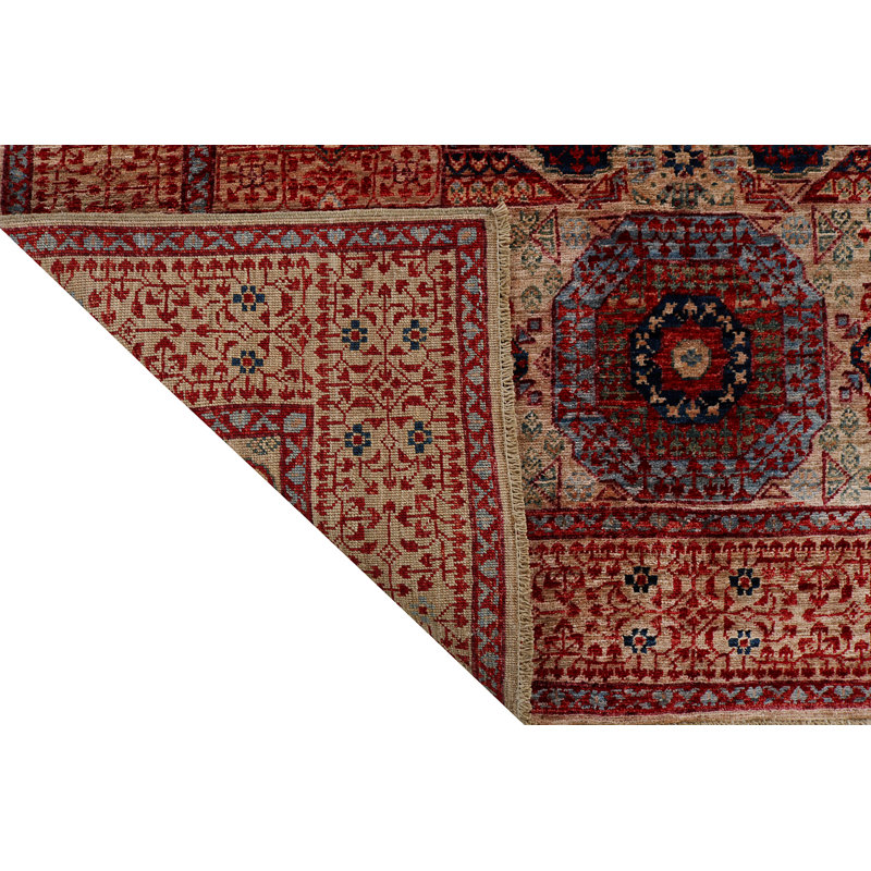 Aryana Wool Oriental Area Rug in Red