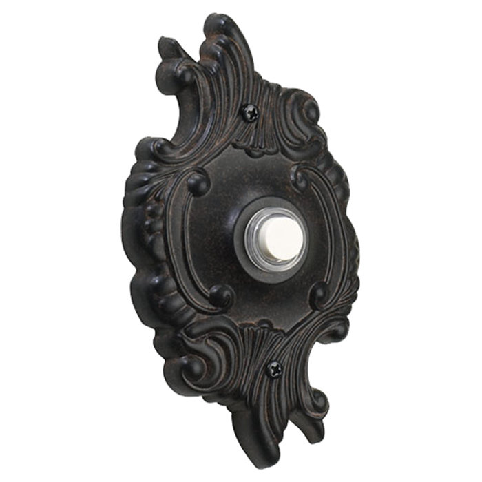 Bouton poussoir rond dans un sienna toasté