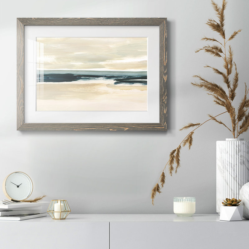 Sable et mer I, Gris, H 14 po x l 20 po