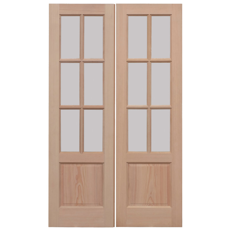 GTP2P Unglazed Hemlock External Door Pair, 1981mm H x 915mm W x 44mm D