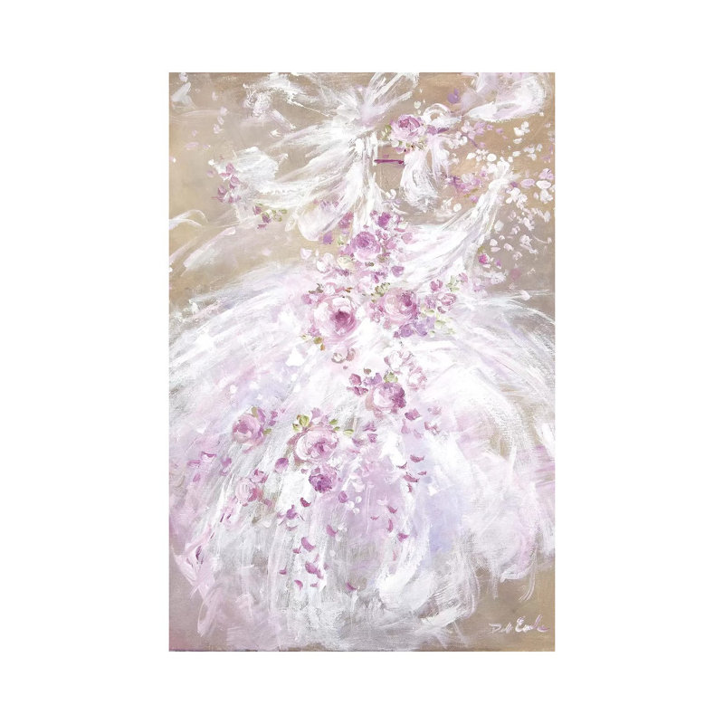 «Tutu Spring» par Debi Coules - reproduction d'art, H 18 po x l 12 po x 1,5 po, Toile tendue, Pas de tapis