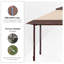 4 X 4M Pop-Up Gazebo Double Roof Canopy Tent With UV Proof, Roller Bag & Adjustable Legs Outdoor Party, Steel Frame, Coffee