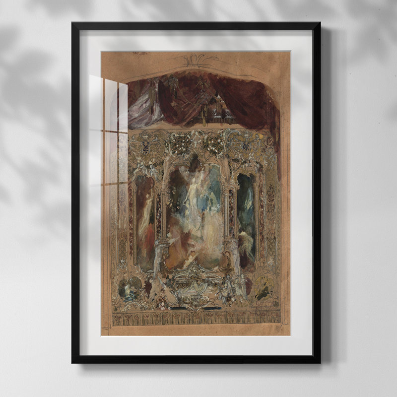 Gustav Klimt xiv - impression encadrée, Noir