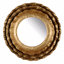 Miroir mural rond 16 po avec cadre en métal doré, miroir d'appoint Mid-Century