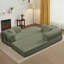 Canapé-lit de 78 po en velours côtelé à compression, canapé convertible rembourré avec 2 coussins, aucun assemblage requis-118101136-124439129