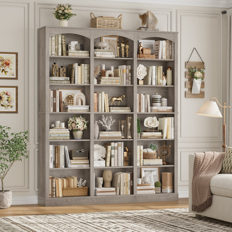 Bibliothèque standard avec tablettes réglables Huckins, Gris délavé