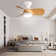 Corabelle 23" 3-Blade Modern Flush Mount Ceiling Fan with Remote Control and Light Kit Included