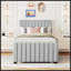 Lit plateforme tapissier simple en velours