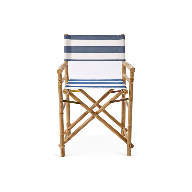 Chaise de réalisateur pliante, Bleu marine et blanc