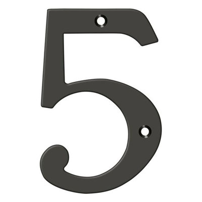 Deltana RN4-5U10B 4" Numbers, Solid Brass in Oil-rubbed Bronze