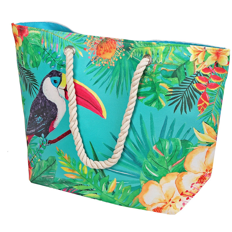 Sac de fourre-tout de pique-nique tropical perroquet