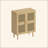4-Doors Rattan Mesh Storage Cabinet, Sideboard With Eight Storage Spaces, For Entryway, Living Room, Hallway-984562135