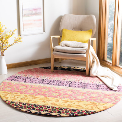 Tapis rouille / or en laine touffeté à la main Charbonneau