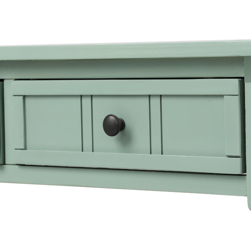 Console en bois massif 36 po Nedlands, Bleu rétro
