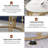 Oval Faux Marble Coffee Table with Sturdy Gold Metal Frame, Modern Center Tea Tables for Home&Office