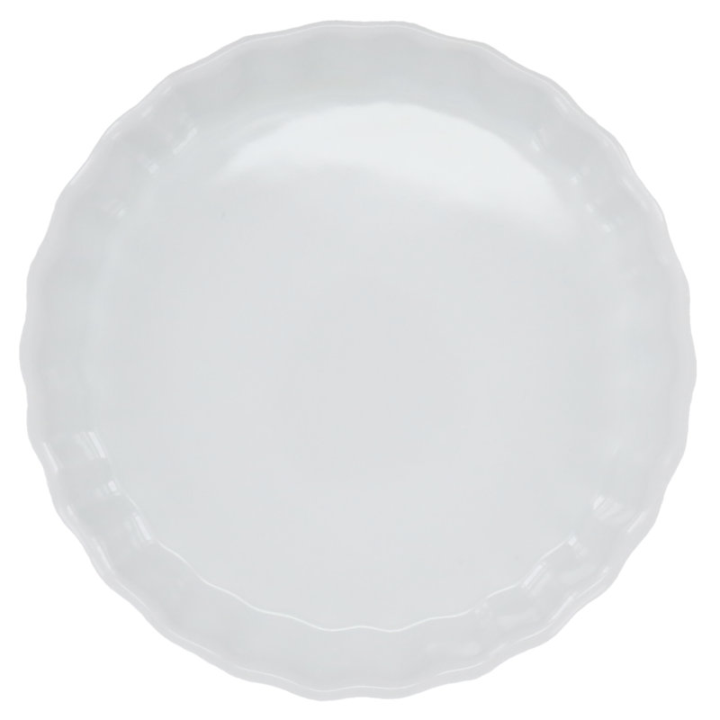 White Porcelain Round Quiche/Brulee Baking Dishes Set of 4
