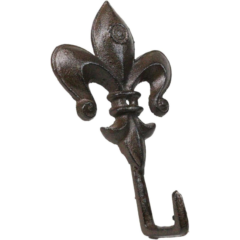 Paquet de 2 cintres en fonte rustiques fleur de lys