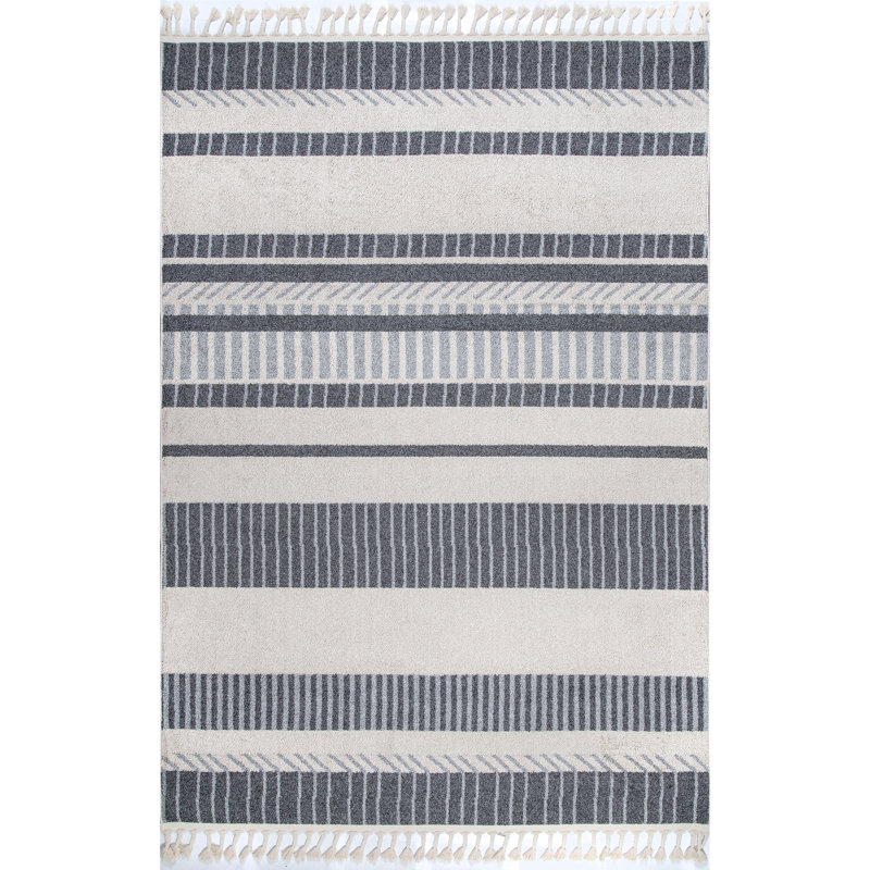 Tapis beige / gris Dirksen, Rectangle 5 pi x 8 pi