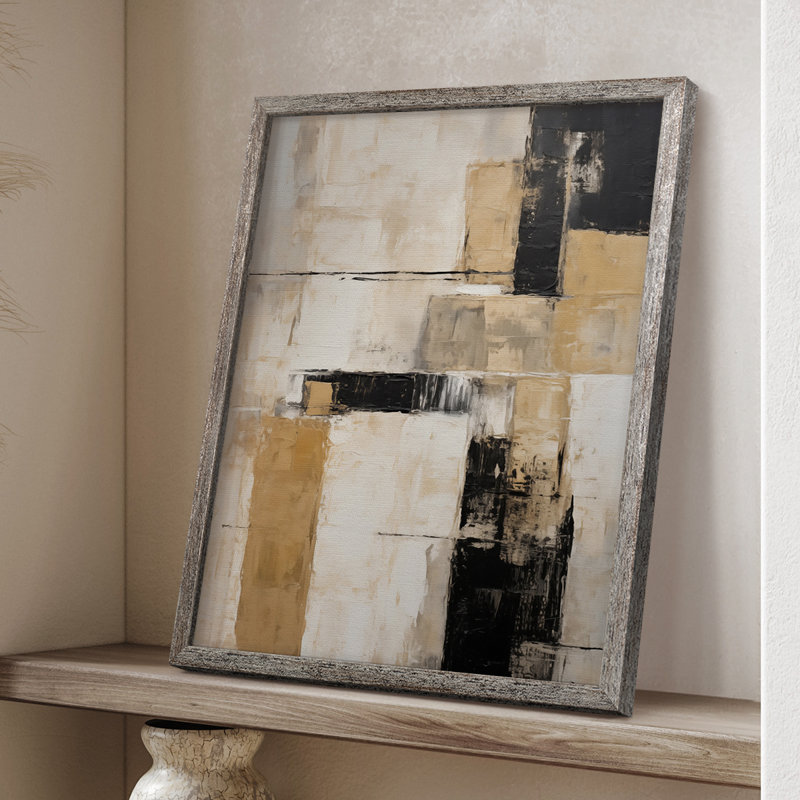 ABSTRACT Series CDII, reproduction encadrée - bois massif, H 11 po x l 9 po