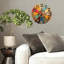 Horloge murale 10 po en MDF rond avec mouvement à quartz silencieux et crochet sans perceuse (piles AA non incluses)