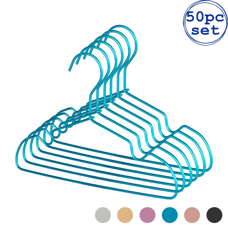 Harbour Housewares - Metallic Children's Coat Hangers, Blue