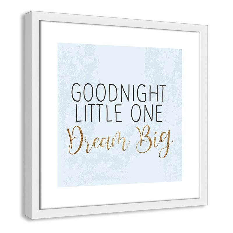 Bonne nuit 2, H 17 po x l 17 po x P 1,19 po, Encadré de boîte blanc
