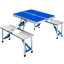 Table de pique-nique pliante avec trou pour parasol Outsunny