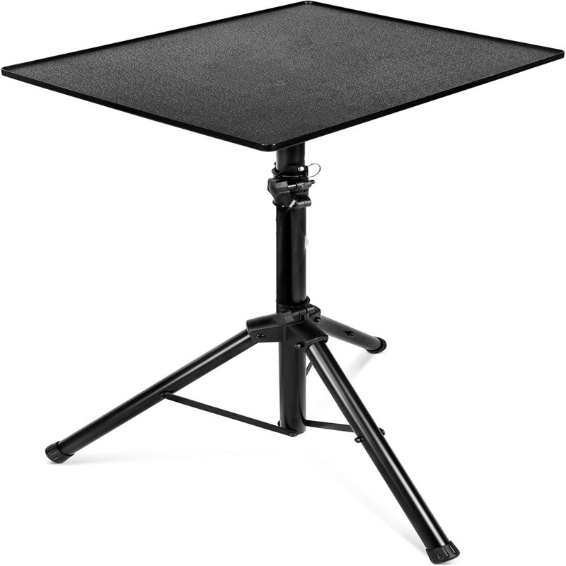 George Oliver Tripod Projector Stand - Universal, Adjustable, Multi-purpose Device Tripod Stand For Dynamic Solution To Versatile Presentations Fits Laptop, Computers, Dj Equipment And Projectors - Black