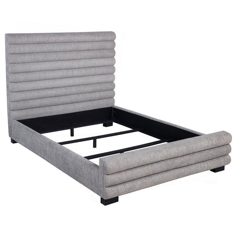 Grey Upholstered Queen Bed