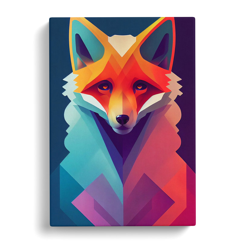 Fox Unique Abstract Vol.1 - Wrapped Canvas, 50cm H x 35cm W x 3cm D