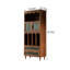 Bibliothèque simple en bois massif avec porte en verre rétro-110439613