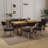 Solid Wood Dining Table Set Farmhouse Extendable Dining Table And Upholstered Chair For Dining Room/Kitchen-110843351-110843352-110843348