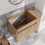 , Meuble-lavabo 30 po, meuble-lavabo, tablette ouverte, portes modernes à fermeture en douceur, chêne imitation, meuble-lavabo en contreplaqué 2 po, matériau principal, sans lavabo