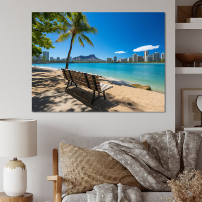 Paysage de plage hawaïenne