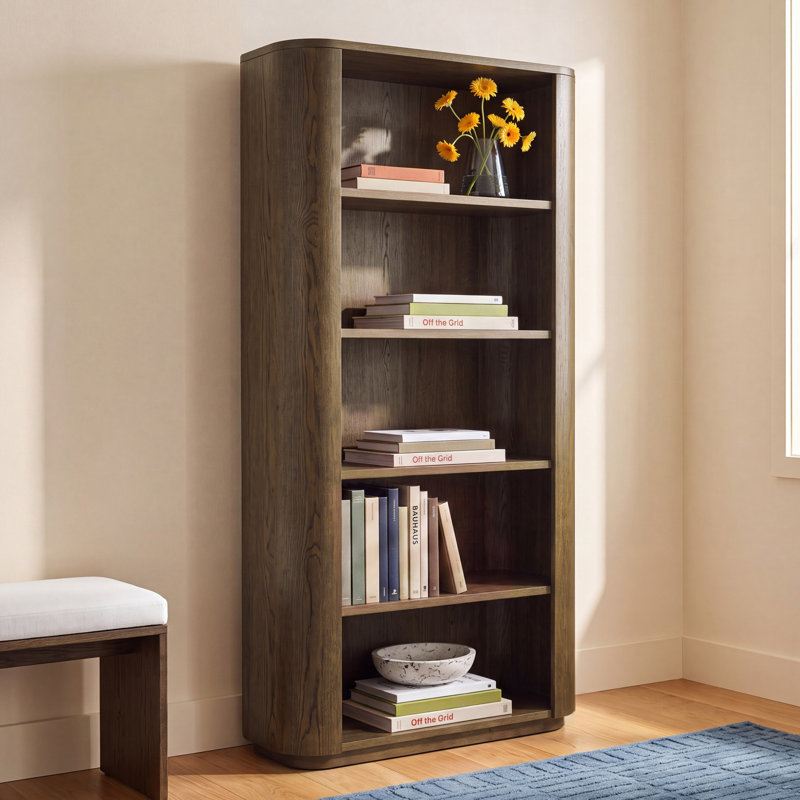 Lillian Bookcase, Medium Brown