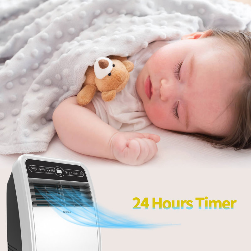Shinco 8,000 BTU White Portable Air Conditioner with Remote