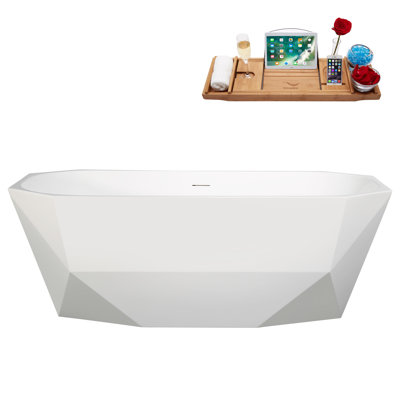 Baignoire autoportante de 63 po Streamline B-504-232-CH