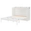 Grand lit escamotable mural avec tiroir et un ensemble de prises et de ports USB-336312157