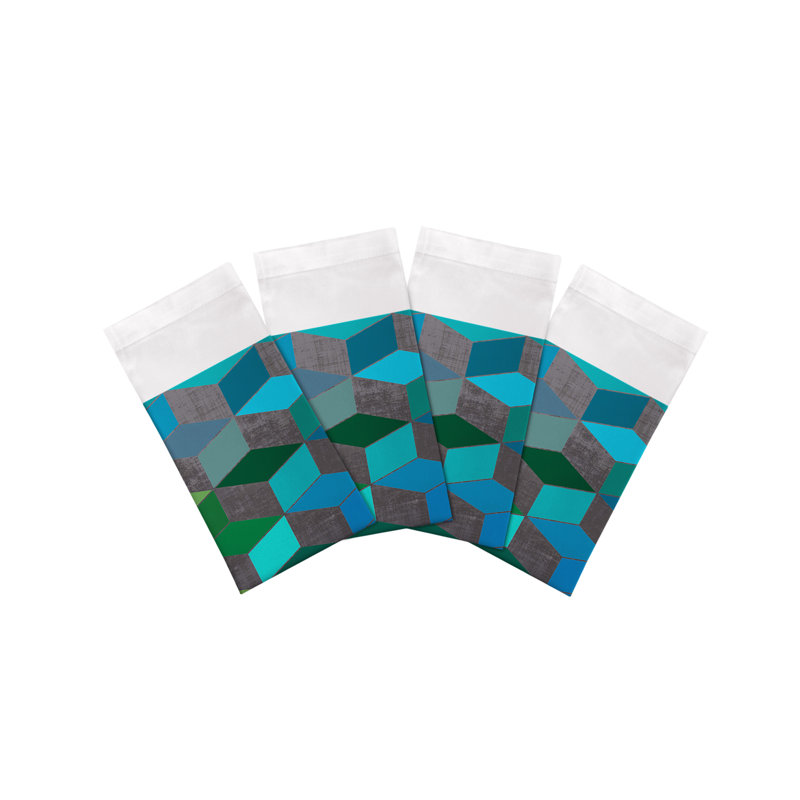 Modern Steps Cotton Sateen Dinner Napkins, Spring